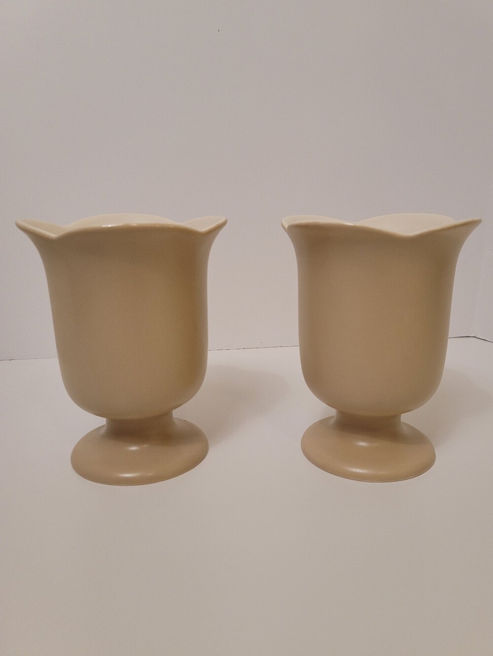 Mitchell Gold + Bob Williams Beige Tulip-Top Accent Vases - Pair